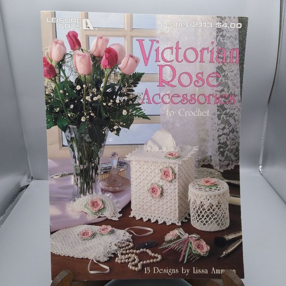 Vintage Craft Patterns, Victorian Rose Accessories to Crochet, 15 Designs - Picture 1 of 2